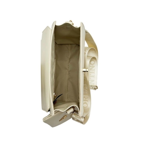 Valentino Orlandi Cream Vegan Leather Cream  Satchel with wallet - Picture 3 of 8